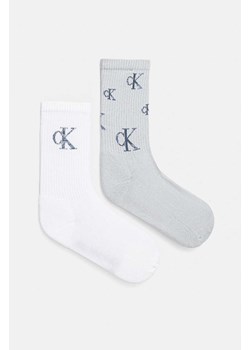 Calvin Klein Jeans skarpetki 2-pack damskie kolor niebieski 701229465 ze sklepu ANSWEAR.com w kategorii Skarpetki damskie - zdjęcie 174567530