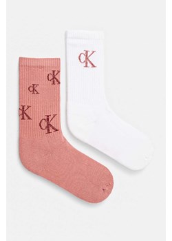 Calvin Klein Jeans skarpetki 2-pack damskie kolor różowy 701229465 ze sklepu ANSWEAR.com w kategorii Skarpetki damskie - zdjęcie 174567532