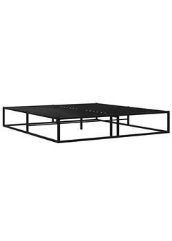 Czarne Metalowe Łóżko Niskie Stylu Loft 160X200 Cm Z5-A96 ze sklepu Edinos.pl w kategorii Łóżka i materace - zdjęcie 174569773