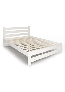 Białe podwójne drewniane łóżko 120x200 - Lids 3X ze sklepu Edinos.pl w kategorii Łóżka i materace - zdjęcie 174570134