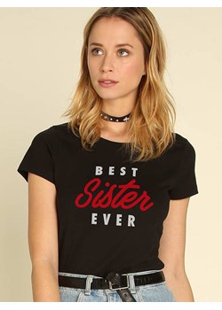 WOOOP Koszulka &quot;Best Sister Ever&quot; w kolorze czarnym ze sklepu Limango Polska w kategorii Bluzki damskie - zdjęcie 174570622