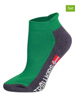 Trollkids Skarpety turystyczne (2 pary) &quot;Low Cut Socks II&quot; w kolorze zielonym ze sklepu Limango Polska w kategorii Skarpetki dziecięce - zdjęcie 174570643