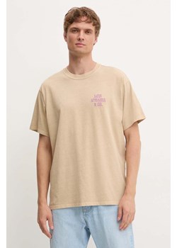 Levi&apos;s t-shirt bawełniany męski kolor żółty z nadrukiem 87373 ze sklepu ANSWEAR.com w kategorii T-shirty męskie - zdjęcie 174572111