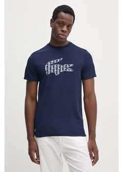 Lacoste t-shirt męski kolor granatowy z nadrukiem TH2623 ze sklepu ANSWEAR.com w kategorii T-shirty męskie - zdjęcie 174572133