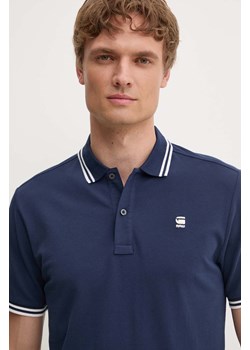 G-Star Raw polo męski kolor niebieski gładki ze sklepu ANSWEAR.com w kategorii T-shirty męskie - zdjęcie 174572160