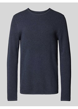 Sweter z dzianiny o kroju regular fit z fakturowanym wzorem ze sklepu Peek&Cloppenburg  w kategorii Swetry męskie - zdjęcie 174572711