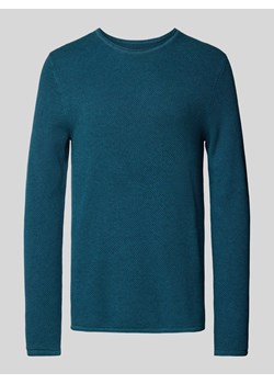 Sweter z dzianiny o kroju regular fit z fakturowanym wzorem ze sklepu Peek&Cloppenburg  w kategorii Swetry męskie - zdjęcie 174573050