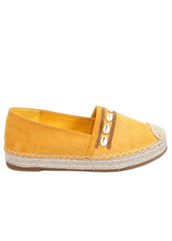 Espadryle z muszelkami Ocean Yellow żółte ze sklepu ButyModne.pl w kategorii Espadryle damskie - zdjęcie 174573911