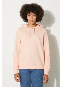 A.P.C. bluza bawełniana Hoodie Item F damska kolor pomarańczowy z kapturem gładka COEAS.F27674-PECHE ze sklepu PRM w kategorii Bluzy damskie - zdjęcie 174574224