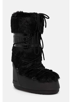 Moon Boot śniegowce MB ICON FAUX FUR kolor czarny 80D1408900 N001 ze sklepu PRM w kategorii Śniegowce damskie - zdjęcie 174574461