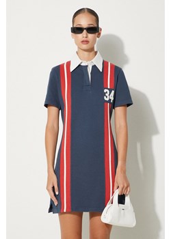 AMBUSH sukienka bawełniana Striped Rugby Shirt kolor niebieski mini dopasowana BWDE001F24JER0014526 ze sklepu PRM w kategorii Sukienki - zdjęcie 174574604