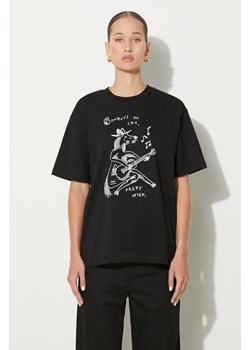 Carhartt WIP t-shirt bawełniany S/S Pepe Sad Cowboy damski kolor czarny I034003.0D2XX ze sklepu PRM w kategorii Bluzki damskie - zdjęcie 174574632