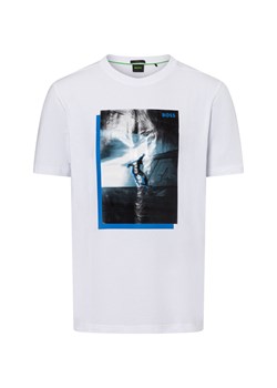 BOSS Green Koszulka męska - Tee 8 Mężczyźni Bawełna biały nadruk ze sklepu vangraaf w kategorii T-shirty męskie - zdjęcie 174575342