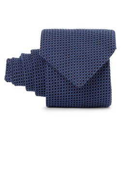 Andrew James Jedwabny krawat męski Mężczyźni granatowy wzorzysty ze sklepu vangraaf w kategorii Krawaty - zdjęcie 174575371