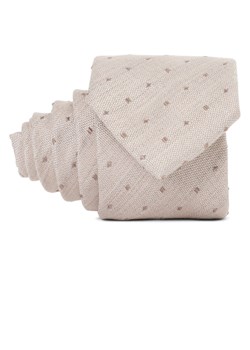 Andrew James Jedwabny krawat męski Mężczyźni beżowy wzorzysty ze sklepu vangraaf w kategorii Krawaty - zdjęcie 174575381