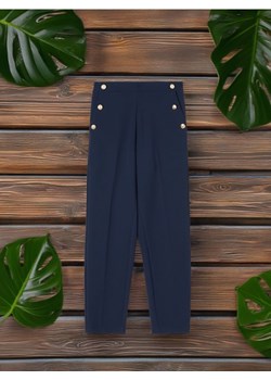 Sinsay - Eleganckie spodnie w kant - granatowy ze sklepu Sinsay w kategorii Spodnie damskie - zdjęcie 174576763