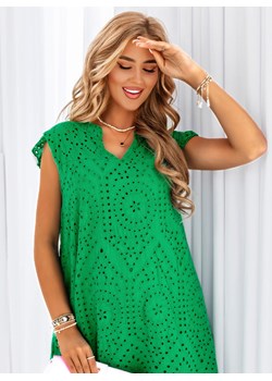 Zielona ażurkowa sukienka Lilyana - zielony ze sklepu pakuten.pl w kategorii Sukienki - zdjęcie 174577443