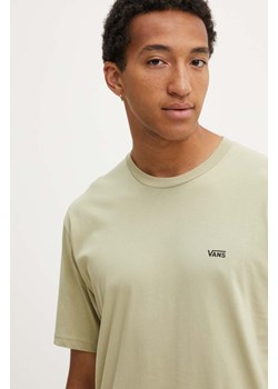 Vans t-shirt bawełniany męski kolor zielony z nadrukiem VN0A3CZED3Z1 ze sklepu ANSWEAR.com w kategorii T-shirty męskie - zdjęcie 174579311