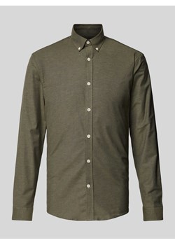 Koszula casualowa o kroju slim fit z kołnierzykiem typu button down model ‘Oxford’ ze sklepu Peek&Cloppenburg  w kategorii Koszule męskie - zdjęcie 174579493