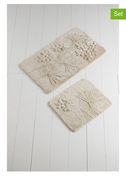 Elizabed Dywaniki łazienkowe (2 szt.) &quot;Orkide&quot; w kolorze beżowym ze sklepu Limango Polska w kategorii Akcesoria łazienkowe - zdjęcie 174580503