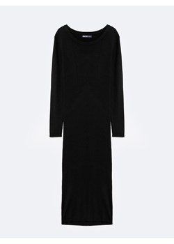 Sukienka damska z wiskozy w prążek czarna Bodinia 906 ze sklepu Big Star w kategorii Sukienki - zdjęcie 174581800
