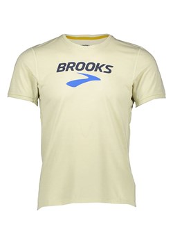 Brooks Koszulka sportowa &quot;Graphic&quot; w kolorze beżowym ze sklepu Limango Polska w kategorii T-shirty męskie - zdjęcie 174582421