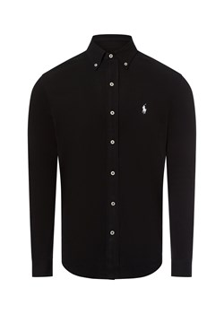 Polo Ralph Lauren Koszula męska Mężczyźni Regular Fit Bawełna czarny jednolity ze sklepu vangraaf w kategorii Koszule męskie - zdjęcie 174582671