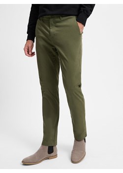 Tommy Hilfiger Spodnie - Denton Mężczyźni Bawełna oliwkowy jednolity ze sklepu vangraaf w kategorii Spodnie męskie - zdjęcie 174582690