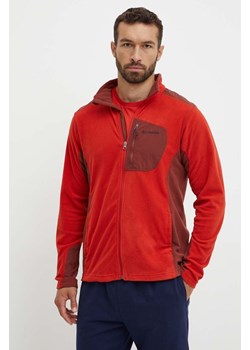Columbia bluza sportowa Klamath Range kolor czerwony wzorzysta ze sklepu ANSWEAR.com w kategorii Bluzy męskie - zdjęcie 174583551