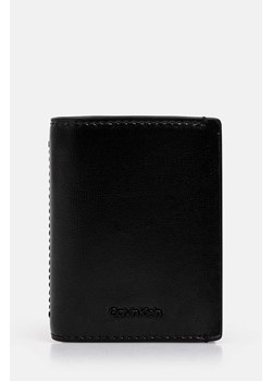 Calvin Klein etui na karty skórzane kolor czarny K50K512488 ze sklepu ANSWEAR.com w kategorii Etui - zdjęcie 174583853