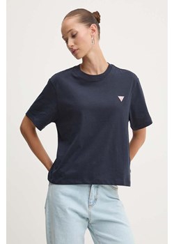 Guess Jeans t-shirt bawełniany damski kolor granatowy W4YI05 K8HM0 ze sklepu ANSWEAR.com w kategorii Bluzki damskie - zdjęcie 174583953