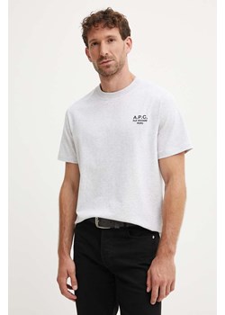 A.P.C. t-shirt bawełniany standard rue madame GOTS kolor szary z aplikacją COHBU.M26388 ze sklepu ANSWEAR.com w kategorii T-shirty męskie - zdjęcie 174584012