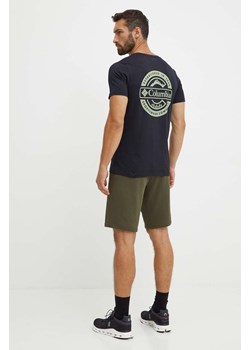 Columbia t-shirt bawełniany męski kolor czarny z nadrukiem ze sklepu ANSWEAR.com w kategorii T-shirty męskie - zdjęcie 174584142
