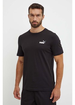 Puma t-shirt bawełniany męski kolor czarny melanżowy ze sklepu ANSWEAR.com w kategorii T-shirty męskie - zdjęcie 174584152