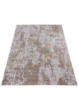 Szary nowoczesny dywan ze złotem - Orso 3X ze sklepu Edinos.pl w kategorii Dywany - zdjęcie 174584393