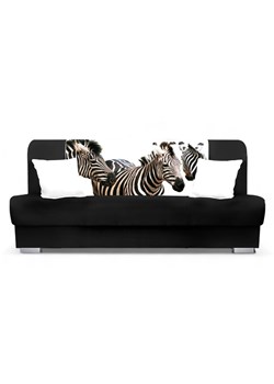 Czarno-biała wersalka z funkcją spania zebra - Piovia 12X ze sklepu Edinos.pl w kategorii Sofy i kanapy - zdjęcie 174584594