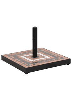 Ceramiczna kwadratowa podstawa do parasola terakota + czarny - Hatori ze sklepu Edinos.pl w kategorii Parasole ogrodowe - zdjęcie 174584720