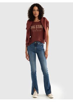 Koszulka damska o klasycznym kroju bordowa Brunona 604 ze sklepu Big Star w kategorii Bluzki damskie - zdjęcie 174585690