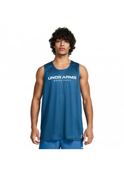 Męski top do koszykówki Under Armour Baseline Reversible Tank - niebieski ze sklepu Sportstylestory.com w kategorii T-shirty męskie - zdjęcie 174586740