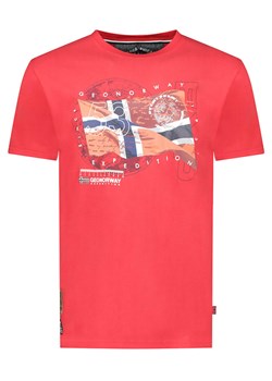 Geographical Norway Koszulka w kolorze czerwonym ze sklepu Limango Polska w kategorii T-shirty męskie - zdjęcie 174587240