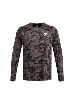 Męski longsleeve treningowy Under Armour Project Rock IsoChill LS - brązowy ze sklepu Sportstylestory.com w kategorii T-shirty męskie - zdjęcie 174587271