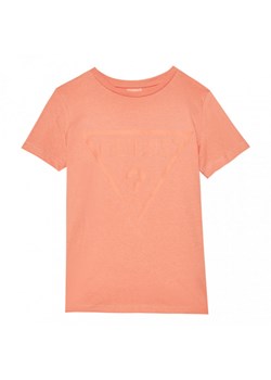Damski t-shirt z nadrukiem Guess Adele SS CN Tee - koral ze sklepu Sportstylestory.com w kategorii Bluzki damskie - zdjęcie 174591134