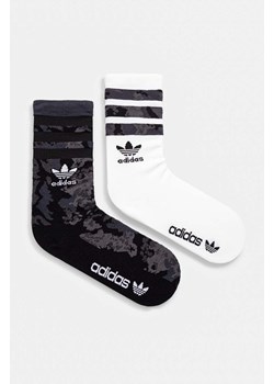 adidas Originals skarpetki 2-pack kolor czarny IU0185 ze sklepu ANSWEAR.com w kategorii Skarpetki damskie - zdjęcie 174593443