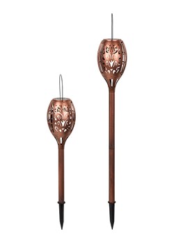 Garden Hero Solarne lampy ogrodowe (2 szt.) w kolorze miedzianym ze sklepu Limango Polska w kategorii Dekoracje i akcesoria ogrodowe - zdjęcie 174594580