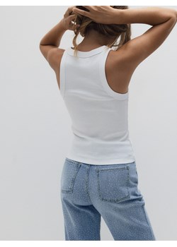 Reserved - Bawełniany top - biały ze sklepu Reserved w kategorii Bluzki damskie - zdjęcie 174597880