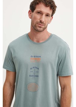 G-Star Raw t-shirt bawełniany męski kolor szary z nadrukiem D25083-C506 ze sklepu ANSWEAR.com w kategorii T-shirty męskie - zdjęcie 174598971