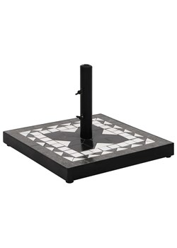 Czarno-biała ceramiczna podstawa do parasola - Hatori ze sklepu Edinos.pl w kategorii Parasole ogrodowe - zdjęcie 174602023