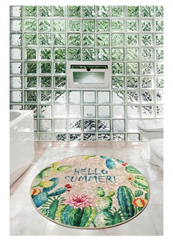 Elizabed Dywanik łazienkowy w kolorze zielono-jasnoróżowym ze sklepu Limango Polska w kategorii Akcesoria łazienkowe - zdjęcie 174603414