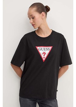 Guess Jeans t-shirt bawełniany damski kolor czarny W4YI76 K8HM0 ze sklepu ANSWEAR.com w kategorii Bluzki damskie - zdjęcie 174604441