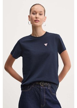 Guess Jeans t-shirt damski kolor granatowy W4YI10 J1314 ze sklepu ANSWEAR.com w kategorii Bluzki damskie - zdjęcie 174604451